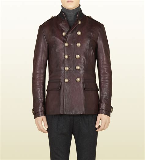 red gucci jacket leather|gucci leather jacket men's.